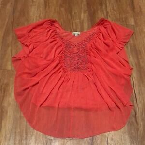 One World Coral Cascading Top Size Small